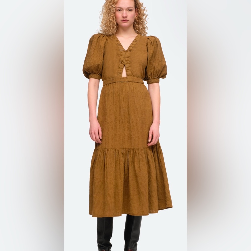 Sea New York Sevyn Solid Cut-Out Dress in Brown sz 16